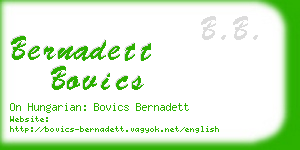 bernadett bovics business card